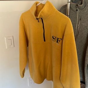 Yellow fleece half zip seater